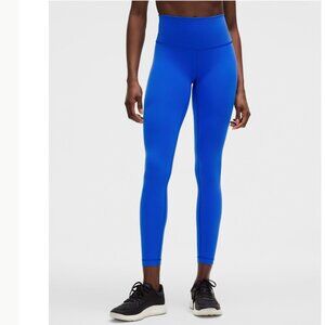 NWT LULULEMON Wunder Train High-Rise Tight 28" in size 4 Cerulean Blue